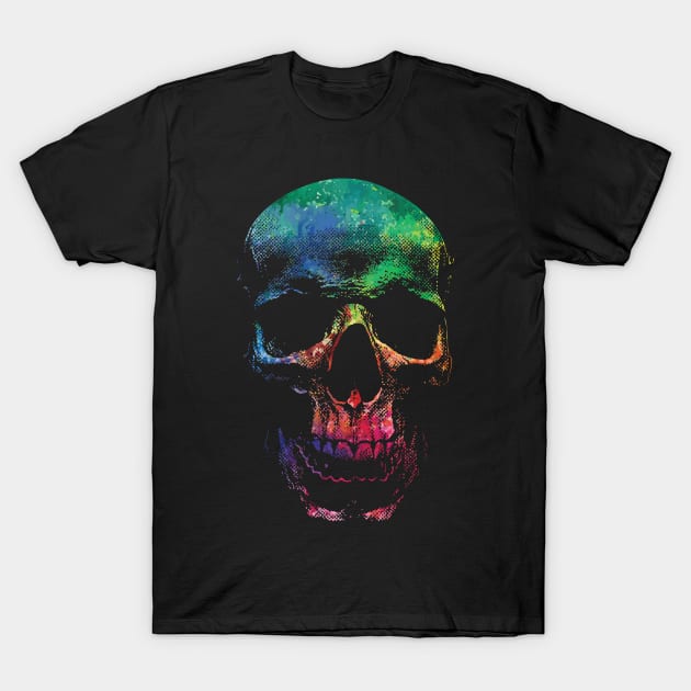 Rainbow skull T-Shirt by NVDesigns